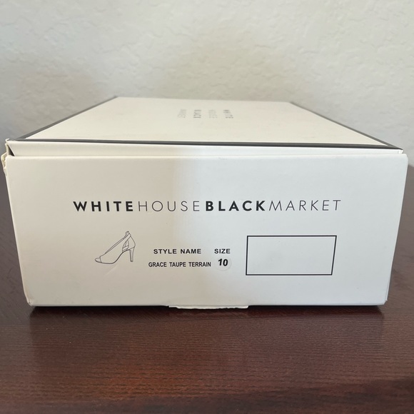 White House Black Market Grace Suede Heels in Taupe Terrain Size 10 - Picture 13 of 14